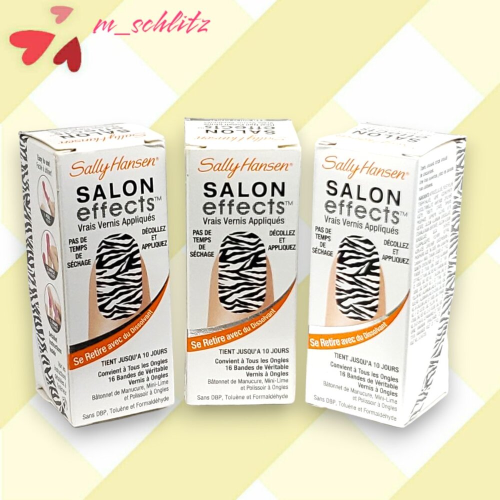 NEW 🌟 Sally Hansen Salon Effects Wild Child Real Nail Polish Strips 🌟 3 Pack
